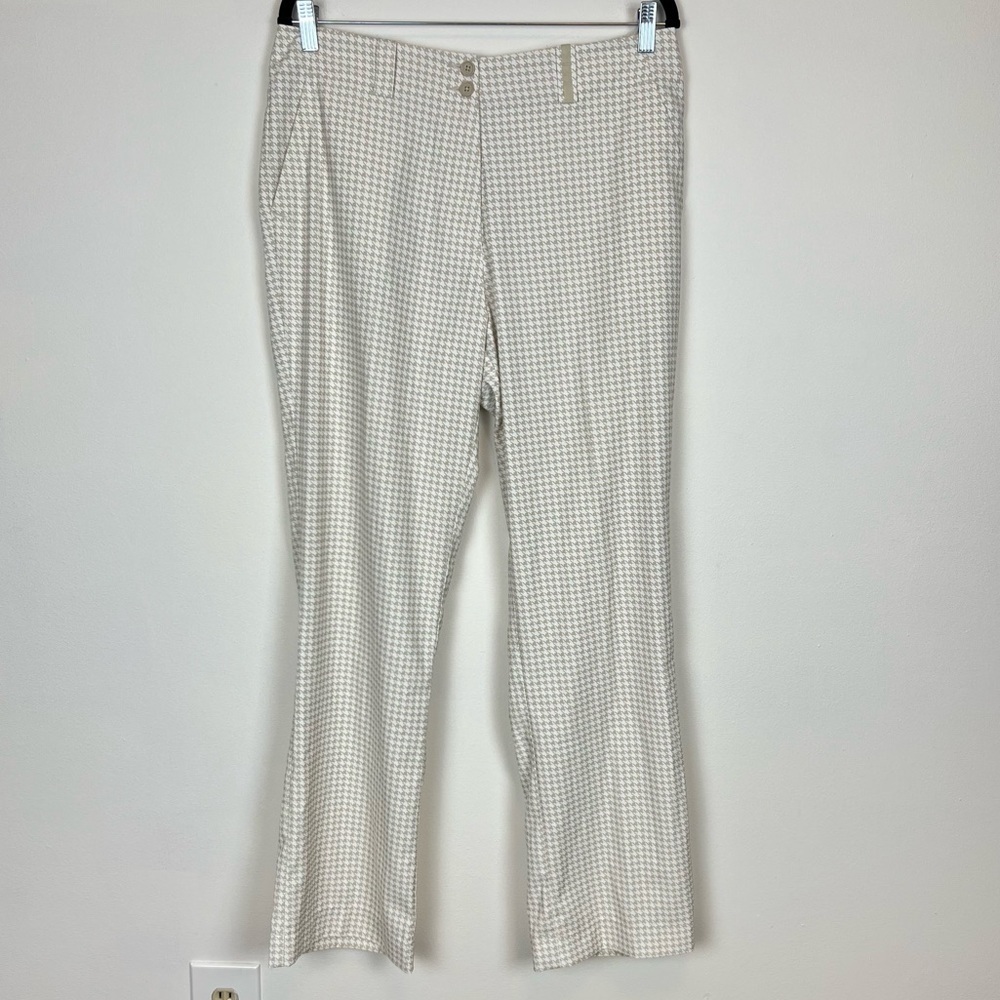 NWOT Nike Golf nike dri fit - white and beige houndstooth size 10